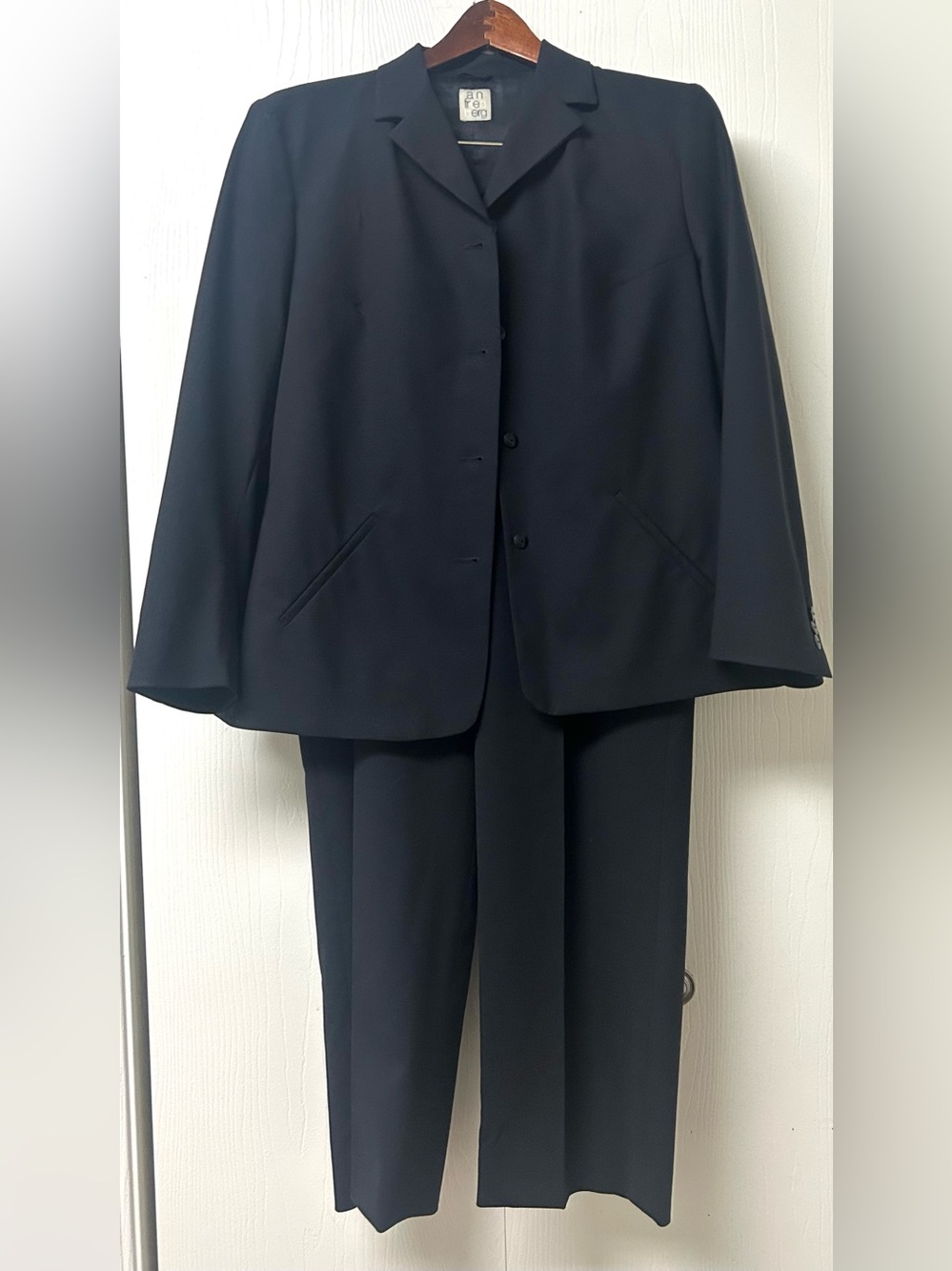 Classic Black Women's Pant Suit Jacket and Trousers